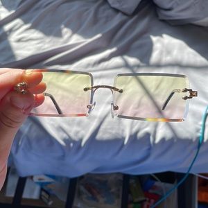 Stylish Yellow Square Glasses